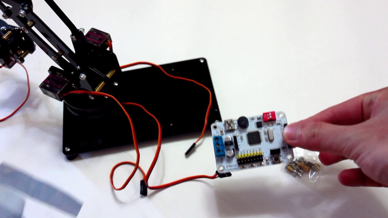 Ebot Microcontroller eBOT ARM 7. 8-Servo Controller - YouTube