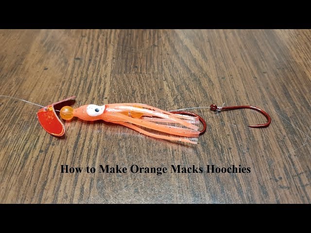 Mack's Lure Wiggle Hoochie Bill - Hot UV Orange Bill - 2