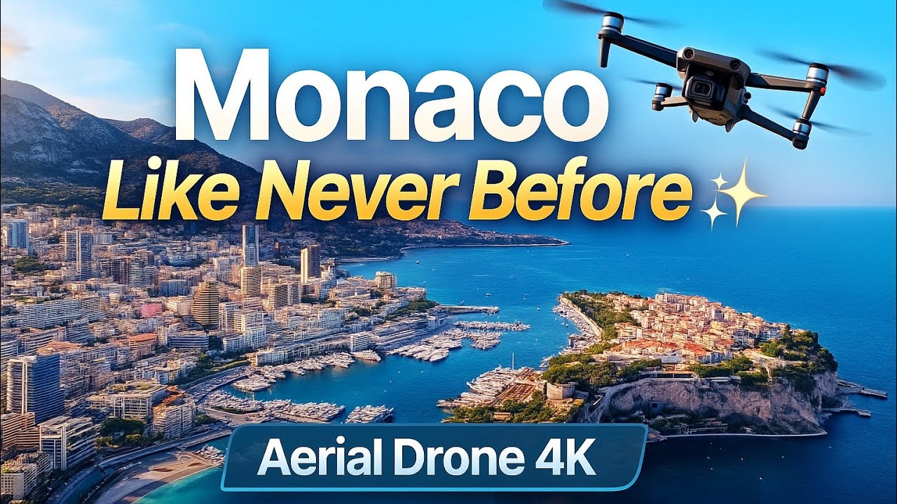 Monaco City View from Above | Stunning DJI Drone 4K Footage 🇲🇨✨ 
