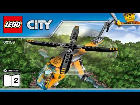 LEGO City Jungle Explorers 2017 JUNGLE CARGO HELICOPTER 60158 Лего Сити Грузовой вертолёт #2