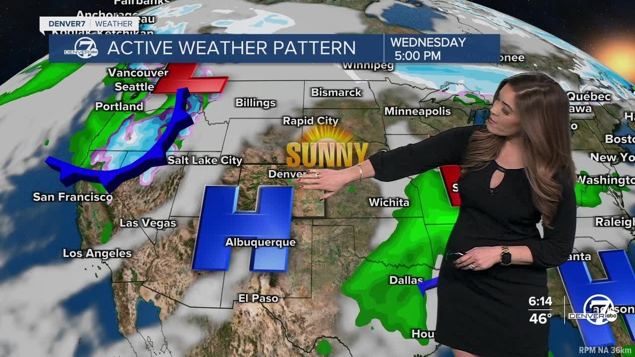 Scattered rain showers around Denver tonight; much warmer Wednesday
