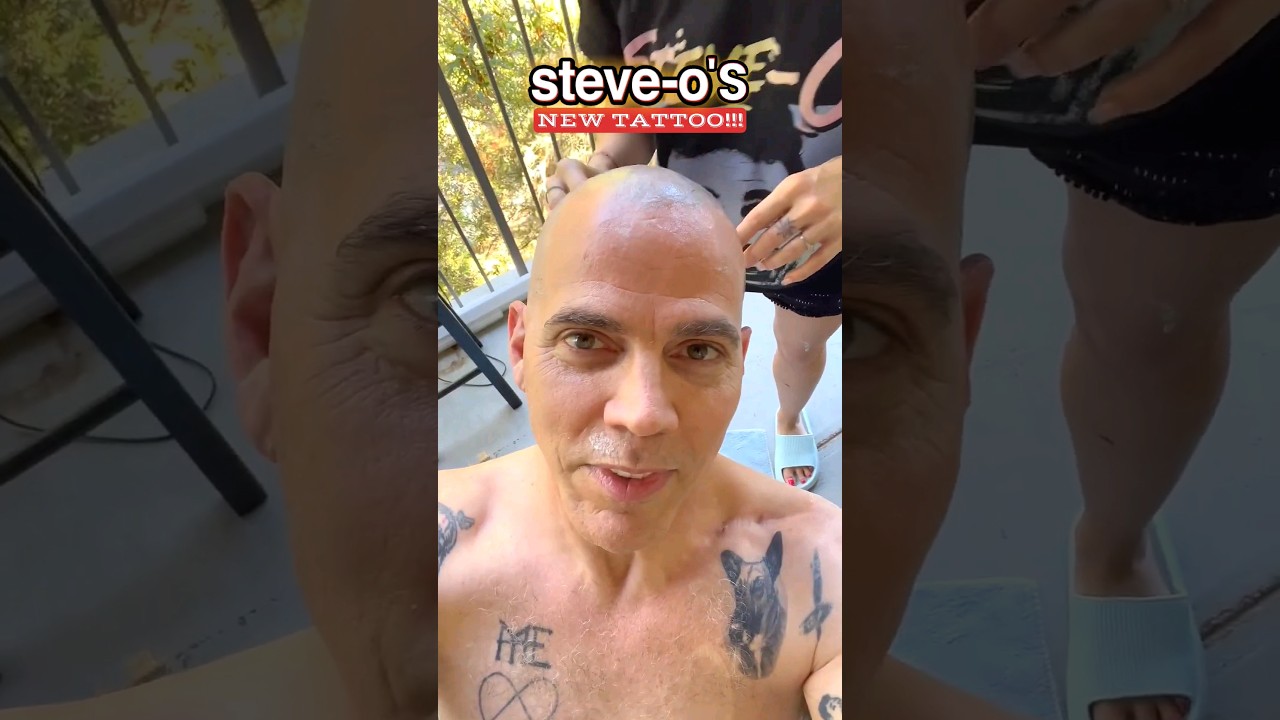 НОВАЯ ТАТУИРОВКА НА ГОЛОВЕ @steveo!!! 😜♥️☣️