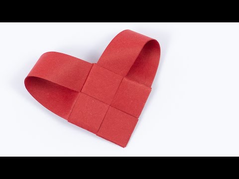 Herz aus Papierstreifen falten - Herz Basteln mit Papier