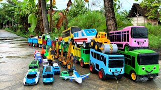 WADIDAW !! Mobil Truk Tronton Panjang Bongkar Mainan Mobil Mobilan Truk Pemadam,Excavator,Truk Molen