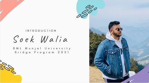 Introductory video for BML Munjal University Bridge Program 2021