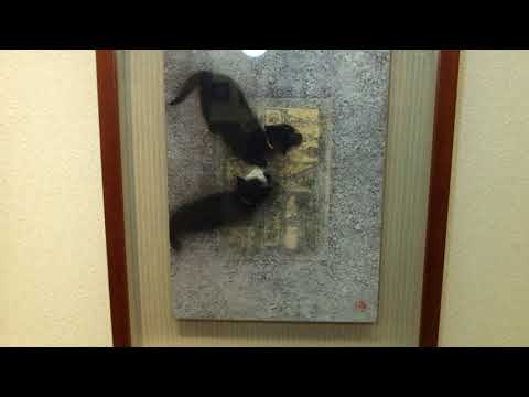 金銀箔展：福屋八丁堀本店：秋本幸一：「2匹」 - YouTube