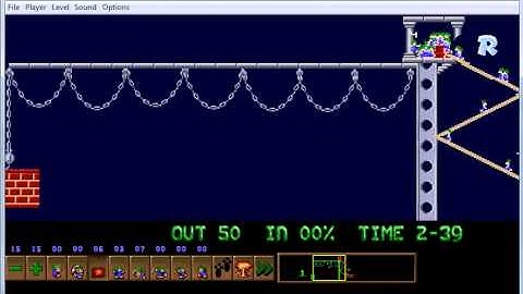Lemmini - Lemmings Custom Level - The Crane