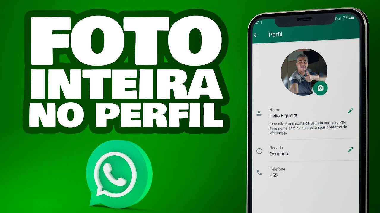 Como COLOCAR FOTO INTEIRA no PERFIL do WHATSAPP - YouTube