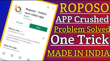 Roposo apps not working || Roposo apps Crushed Problem Solved ||YT TECH