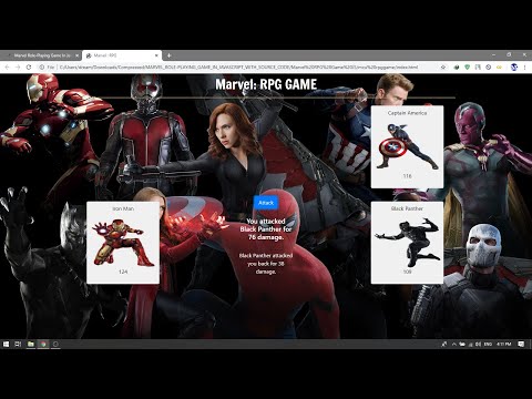 MARVEL ROLE-PLAYING GAME IN JAVASCRIPT WITH SOURCE CODE