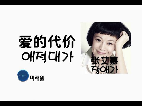 [중국노래]한글가사/해석/자막/병음 장애가(张艾嘉)의 사랑의 댓가(爱的代价 애적대가)