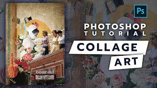 Collage Art Vintage Style  Concept - Flu of World | Photoshop Tutorial screenshot 1