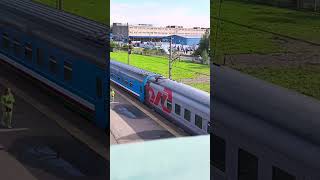 Отправление эп2к с фирменным поездом «Арктика» Москва — Мурманск #поезда #эп2к #ржд