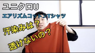 【ユニクロU】透けないの？汗染みは目立たない？話題のエアリズムコットンTシャツの弱点を検証してみた！