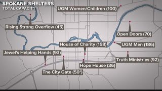 Spokane's shelters reaching capacity as temps drop