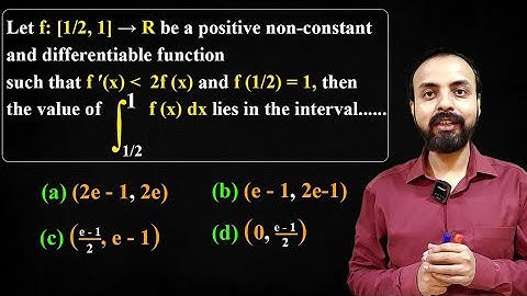 Let f:[1/2,1]→R be a positive non-constant and diffrentiable function such that.... || Jee advanced
