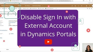 Disable Sign In with External Account for Dynamics Portals
