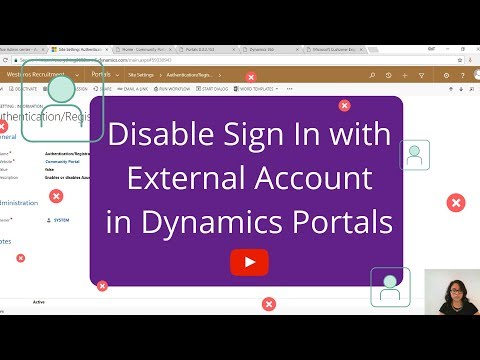 Disable Sign In with External Account for Dynamics Portals