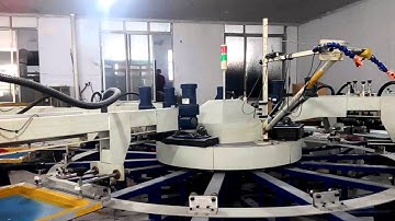 Fully automatic 6 color 14 station silk screen printing machine