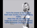 Britney spears  the answer lyrics