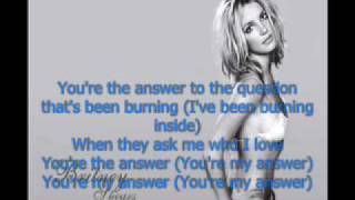 britney Spears - The Answer lyrics