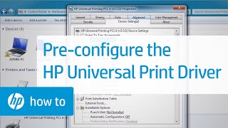 Pre-configuring the HP Print Driver using the HP Driver Configuration Utility Video | HP YouTube