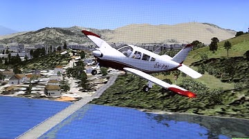 Piper Arrow II short field landing at Flabob