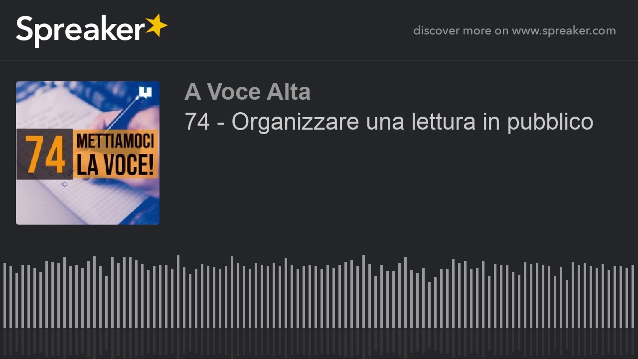 74 - Organizzare una lettura in pubblico lettura carte amore