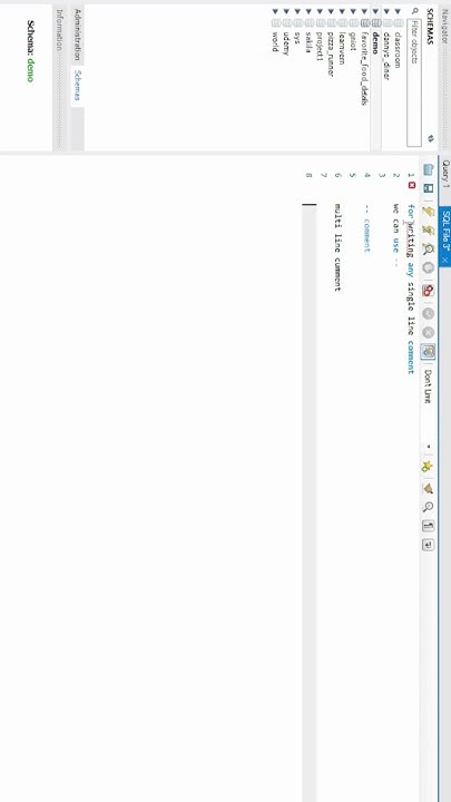 SQL :- Single and multi line comment - YouTube
