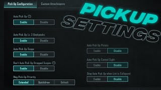 BGMI Pick up configuration Settings | BGMI Pickup settings | BGMI pickup settings | Pickup setting