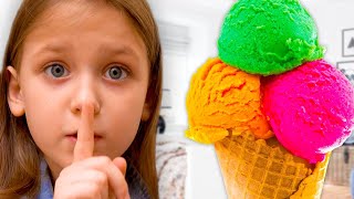 Kira plays and jokes on her sister. funny story about ice cream