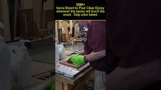 Pouring Gold Epoxy for a Backgammon Board #epoxy #epoxyresin #cnc @EyeCandyPigments
