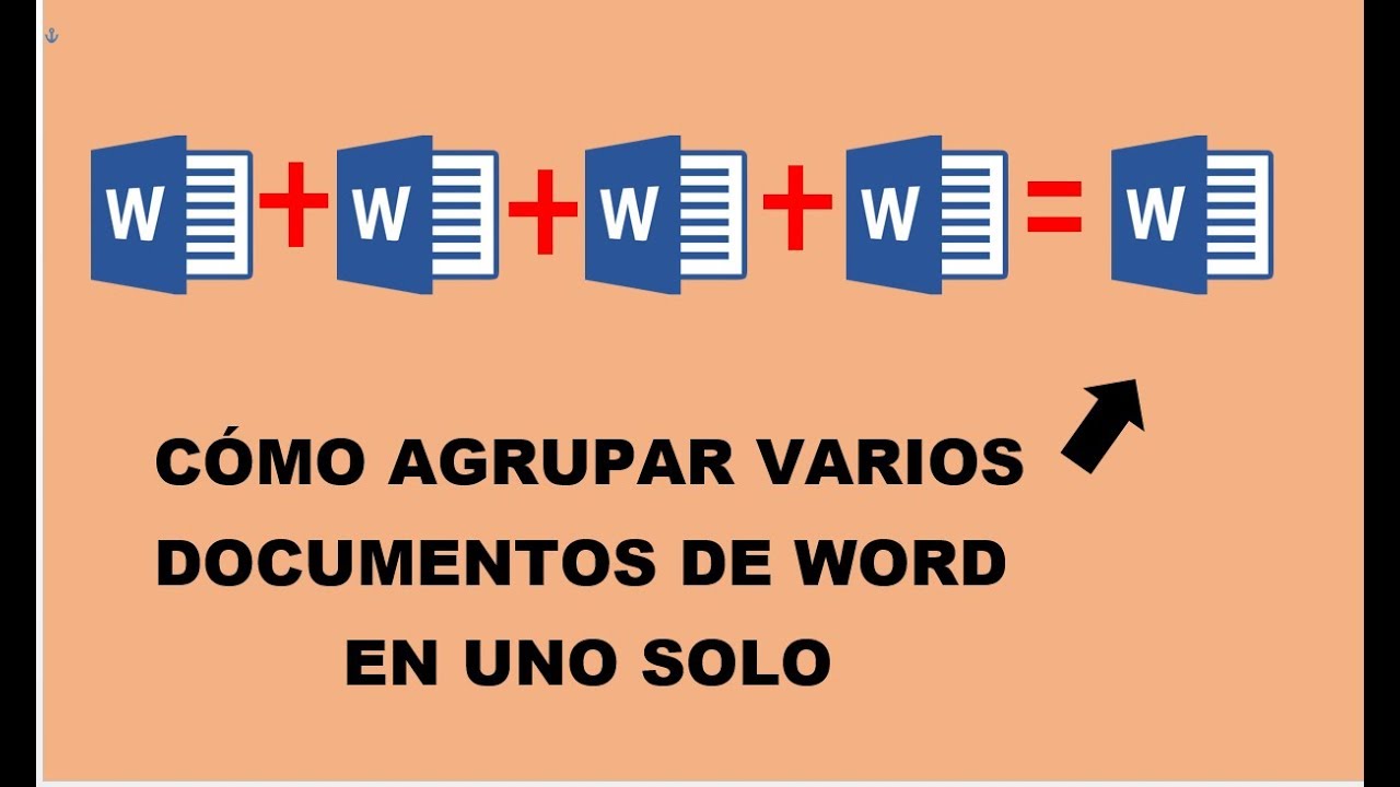 Cómo Juntar Varios Documentos De Word En Uno Solo Youtube