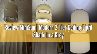 Review MiniSun | Modern 2 Tier Ceiling Light Shade in a Grey Finish | Pendant Lights, Home Décor & I