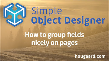 How to group fields nicely on pages with the Simple Object Designer in Business Central