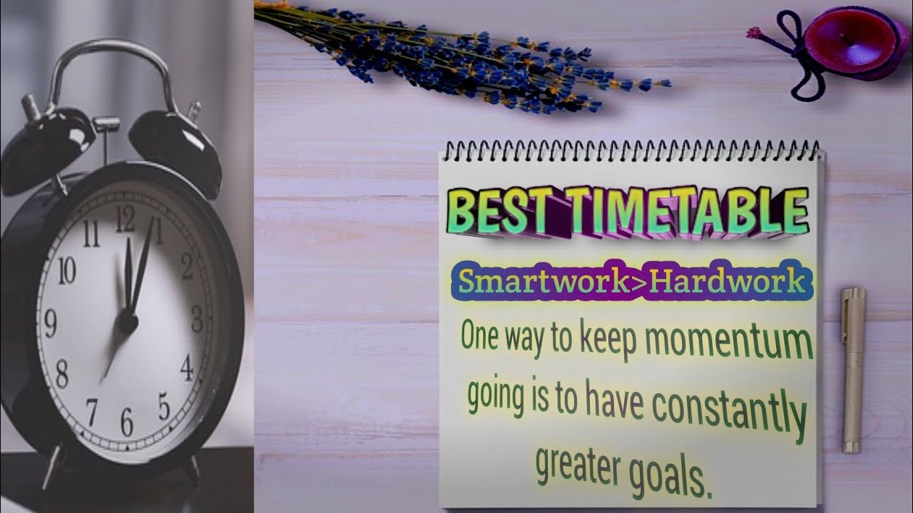 My Daily Timetable Best Reference Timetable To Make Your Own