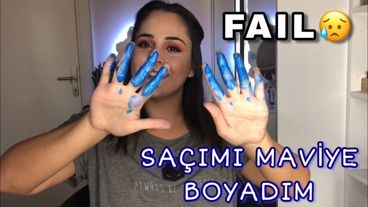 SAÇLARIMI MAVİYE BOYADIM YouTube SAÇLARIMI MAVİYE BOYADIM YouTube