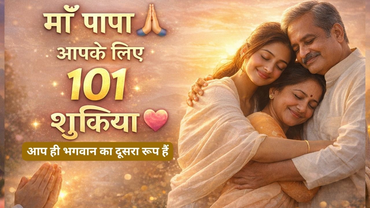 माँ-पापा 101 बार शुक्रिया 🙏💖 | Heart Touching Parents Gratitude Song | Emotional Hindi Song