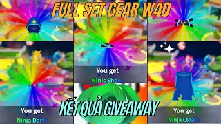 Weapon Fighting Simulator Full Set Gear W40, Kết Quả Giveaway! Roblox