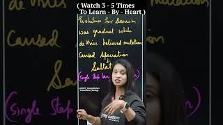 The Single Step large Mutation is  SALTATION  With Quickshot Biology| #mamta |#shorts#cuet#biology