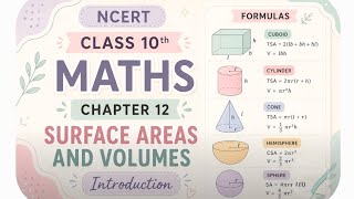 INTRO.. with Formulae | Chapter 12 [Surface Areas and Volumes] | NCERT Class 10th Maths 