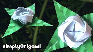 ORIGAMI Rose Brooch | make an EASY paper ROSE BROOCH | How to ...