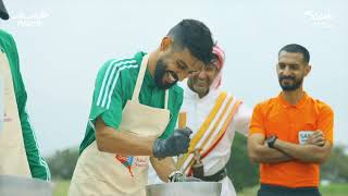 The challenge continues in Asir off the pitch and among football stars; Roberto Germino, Jaberi Figo