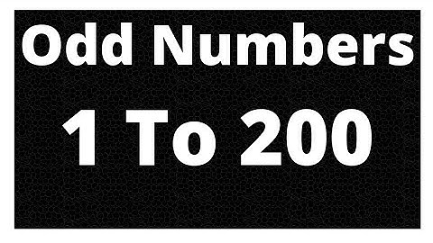 V-01|1-200 odd number|odd numbers 1 to 200| list of odd numbers from 1-200|odd numbers between 1-200