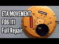 How To Service a Quartz Movement ETA F06.111 Watch Repair Tutorial | Watch Repair Channel