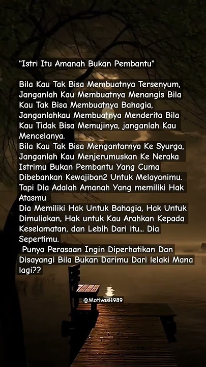 Istri Itu Amanah Bukan Pembantu#quotes #motivasi #fypシ #status #motivation #trisuakafeatnabilasuaka