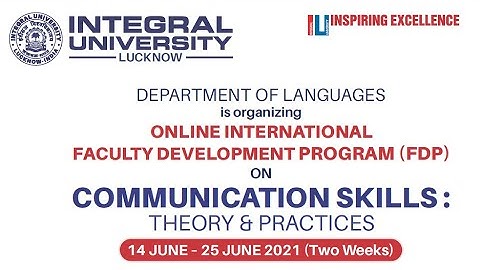 Day 10 |Communications Skills : Theory and Practices | Online Faculty Development Prorgam (FDP)