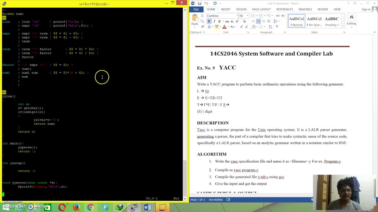 Exp9 Application compiler exp9 - YouTube
