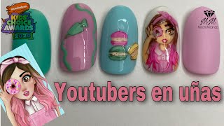 Recreando a youtubers en diseño de uñas💅🏼| Mis pastelitos🎂🍭 | KCA México 2020✨