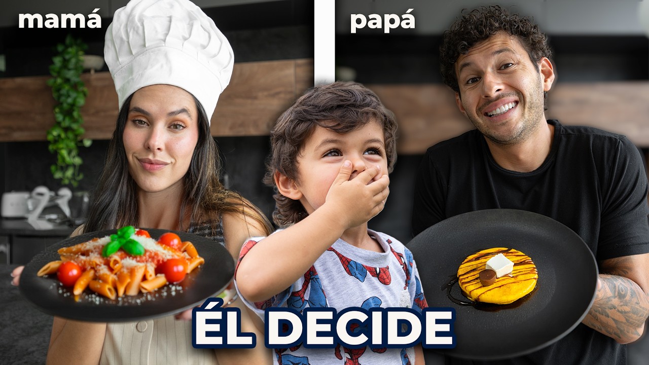 Mamá vs Papá en la COCINA ¿cuál prefiere Pedro?